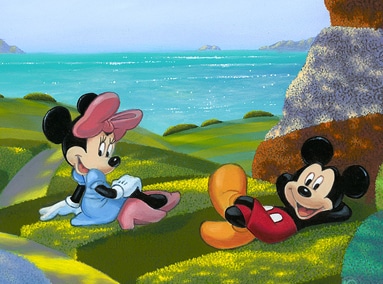 Mickey and Minnie Mouse – Waves and Rays – ORIGINAL SOLD