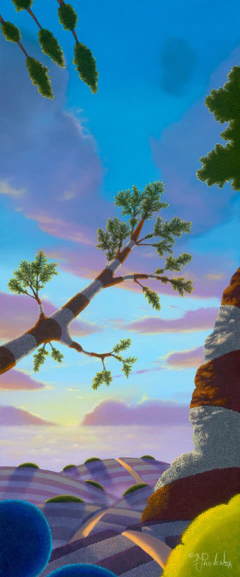 "Light on Lavender Hills" 10x24 (oil on panel) by Michael Provenza
